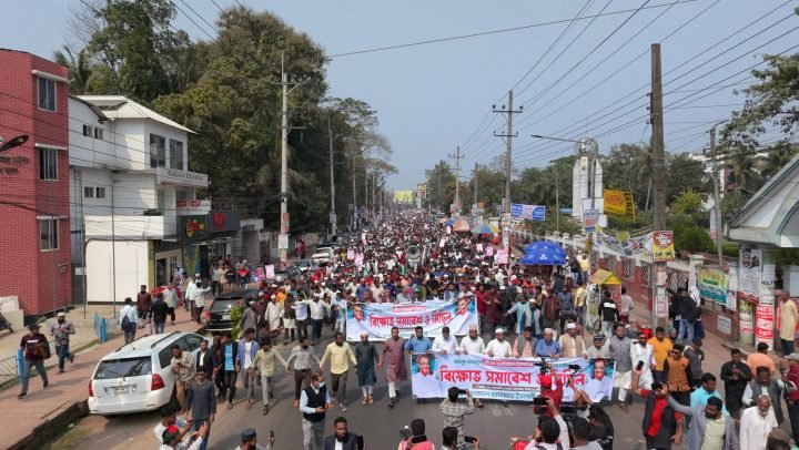 এটিএম আজহারুল ইসলামের মুক্তির দাবিতে মৌলভীবাজারে জামায়াতের বিক্ষোভ মিছিল ও সমাবেশ