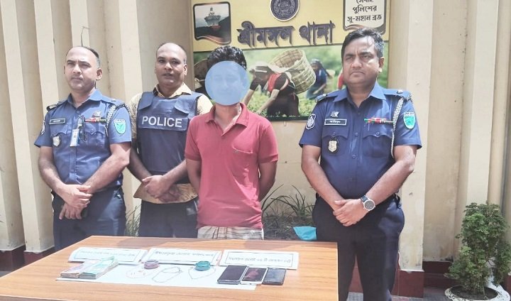 শ্রীমঙ্গলে চুরি হওয়া স্বর্ণালংকার, নগদ টাকা ও মালামাল উদ্ধার, গ্রেফতার ১