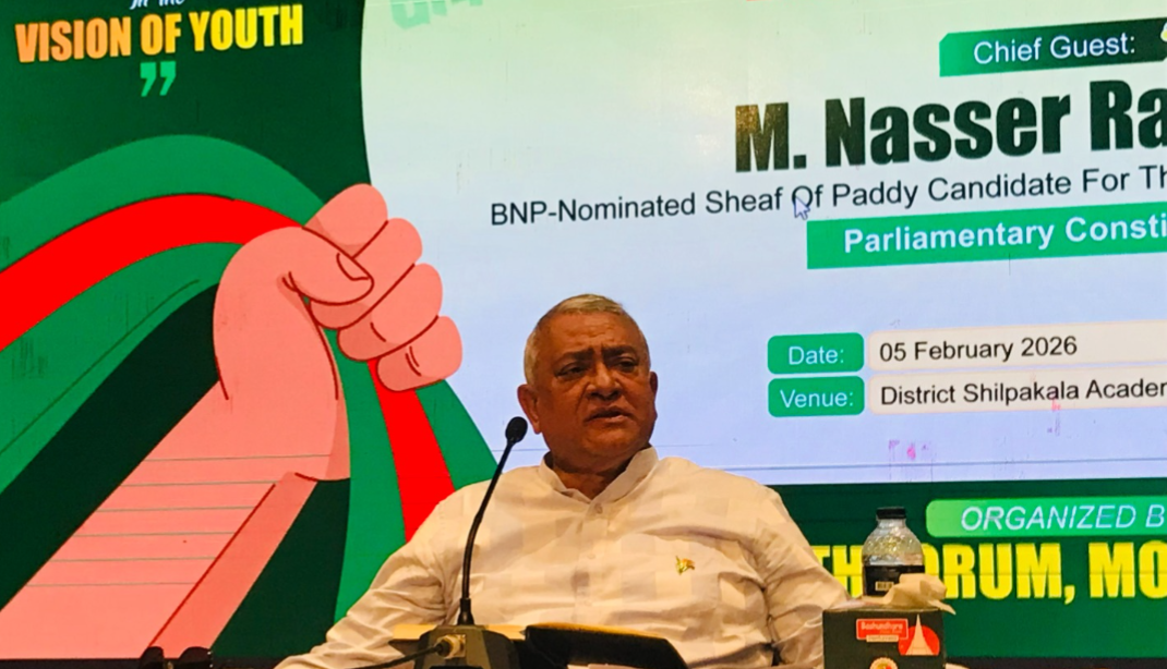 মৌলভীবাজারে কোন গ্যাং থাকবে না : নাসের রহমান