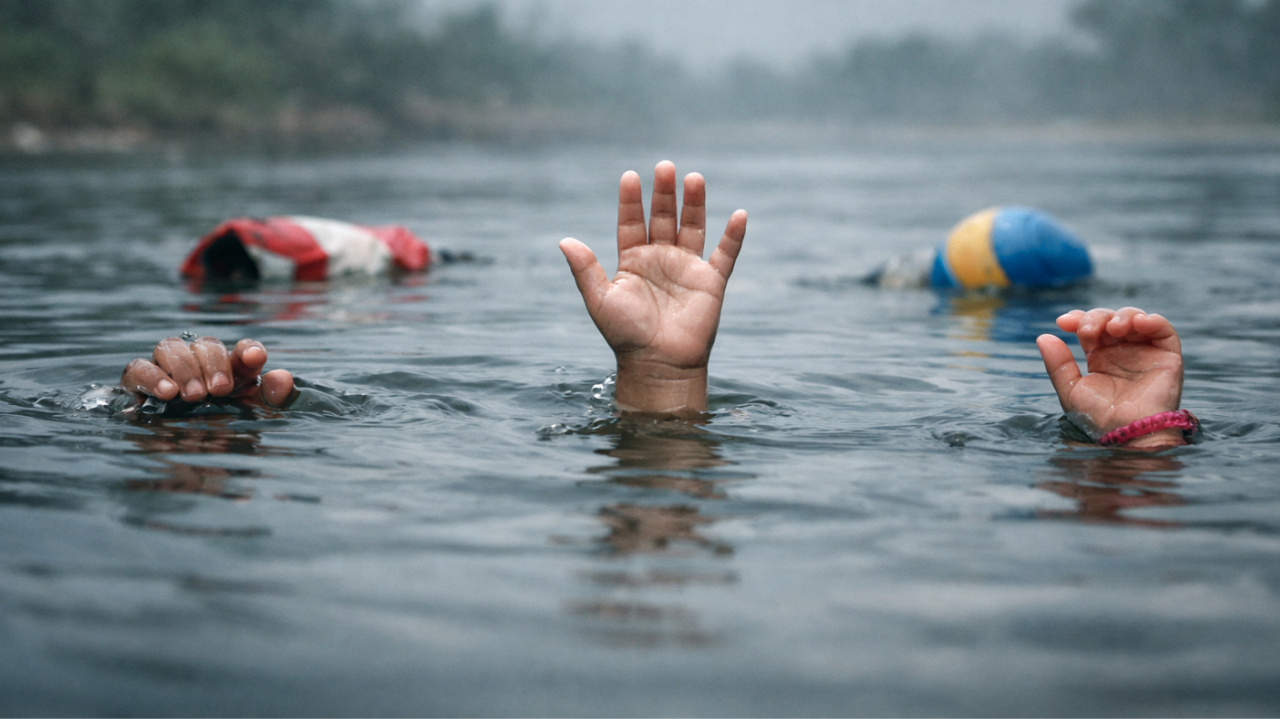 কুলাউড়ায় পানিতে ডুবে একই পরিবারের তিন শিশুর মৃ’ত্যু