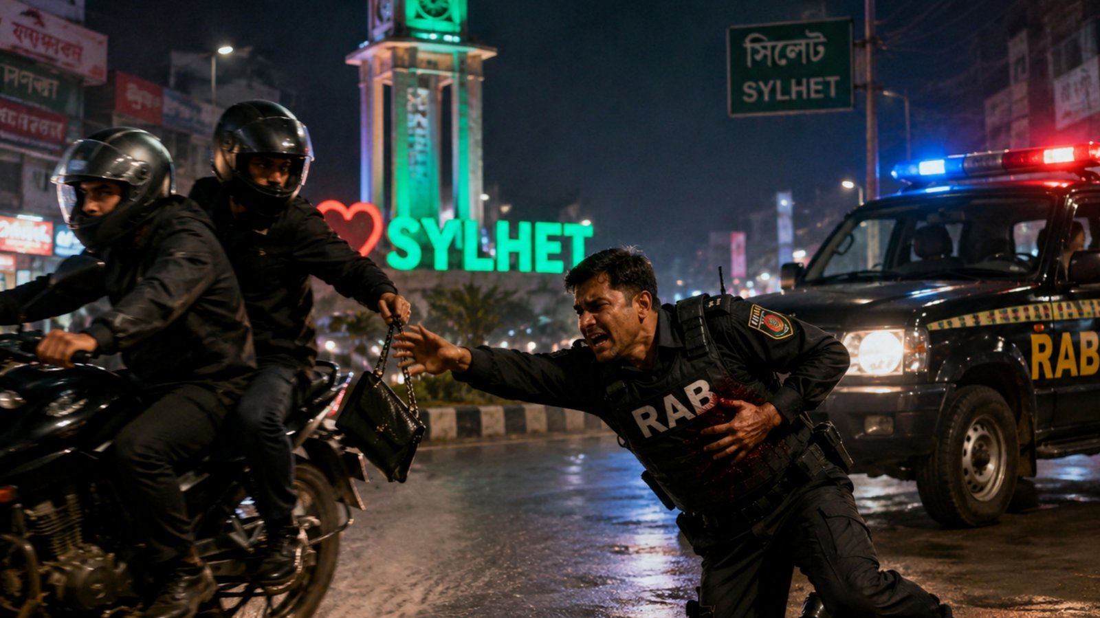 ছিনতাইকারীকে ধরতে গিয়ে সিলেটে র‌্যাব সদস্য নি’হ’ত
