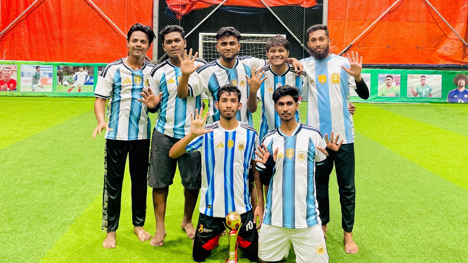 <span style='color:red;font-size:16px;'>শ্রীমঙ্গল ইনডোর স্টেডিয়ামে প্রীতি ফুটবল ম্যাচ</span> <br/> নাহিদের চার গোলে ব্রাজিলকে উড়িয়ে দিল আর্জেন্টিনা