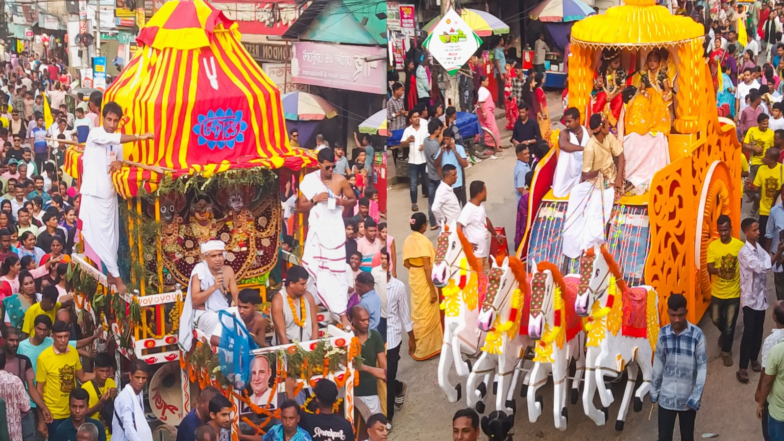 শ্রীমঙ্গলে ধর্মীয় ভাবগাম্ভীর্যে উদযাপিত শ্রীশ্রী জগন্নাথ দেবের রথযাত্রা