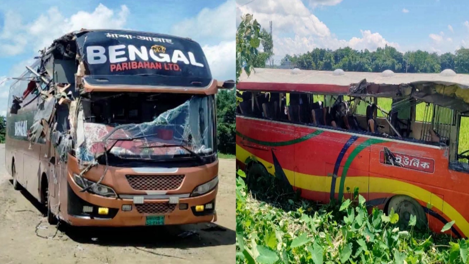 ঢাকা-সিলেট মহাসড়কে দুই বাসের মুখোমুখি সংঘর্ষ: শিশুসহ নিহত ৯, আহত বহু