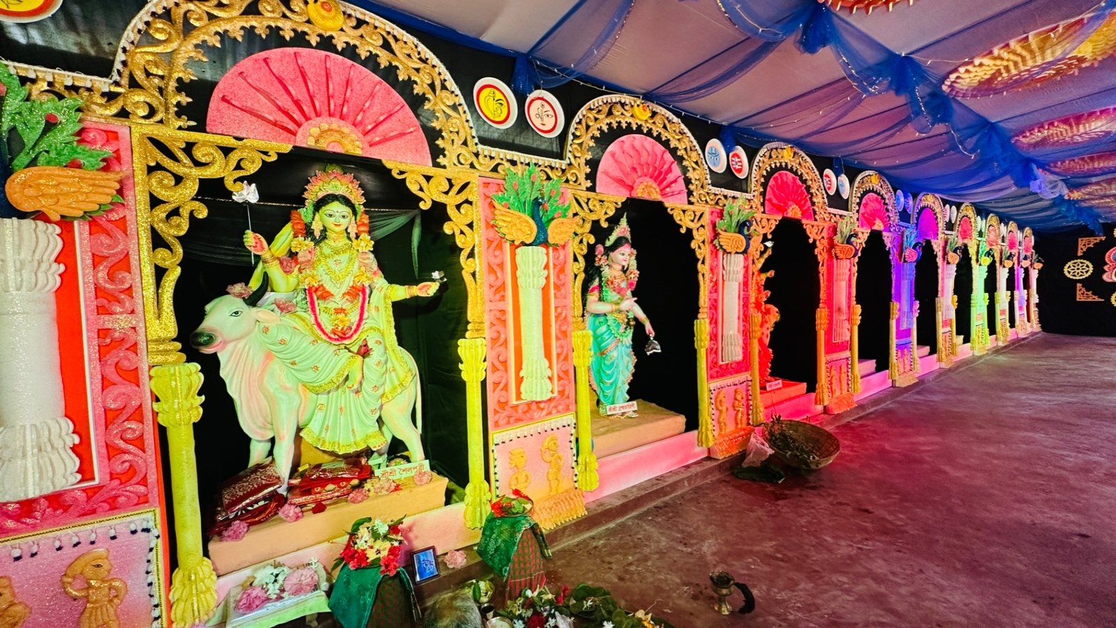 শ্রীমঙ্গলে দেশের আগাম দুর্গাপূজা শুরু, নয় রূপে দেবীর আরাধনা